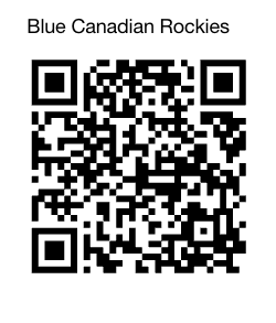 Blue Canadian Rockies original watercolour by Erla Mottram.