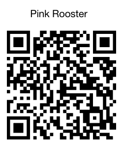 watercolour by Courtenay Pitcher of a pink rooster